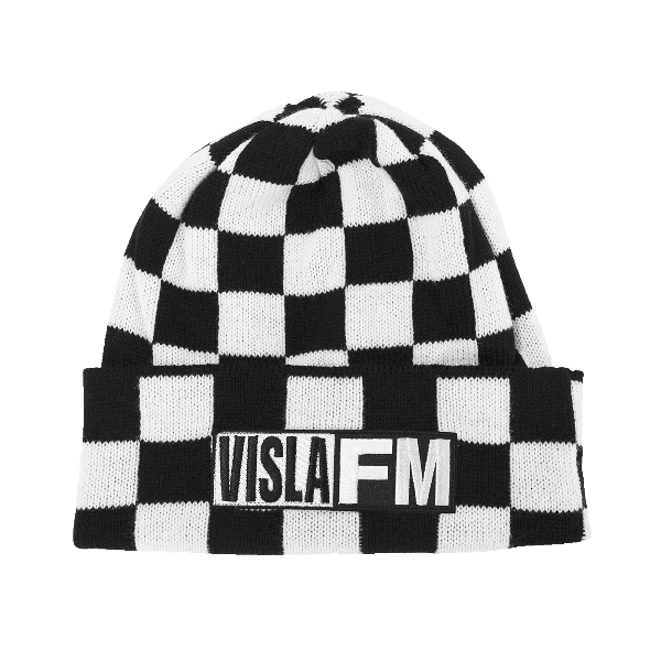 VISLA FM Checker Beanie BW